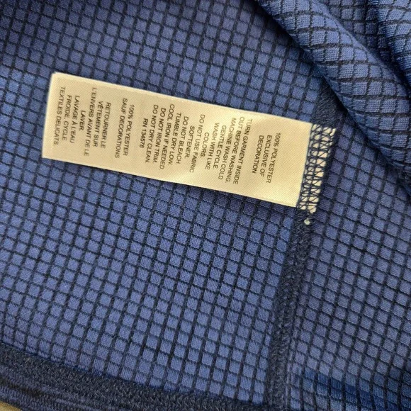 Vineyard Vines Performance Women's Blue Space Dye Quarter Zip Pullover L 3K1153 - Picture 6 of 8